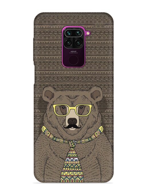 Grizzly Bear Embossed Soft Silicone Case for Xiaomi Redmi Note 9 Zapvi