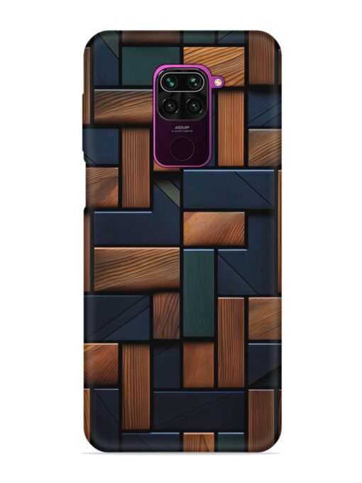 Wooden Background Cubes Embossed Soft Silicone Case for Xiaomi Redmi Note 9 Zapvi