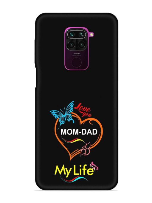 Love You Mom Dad Embossed Soft Silicone Case for Xiaomi Redmi Note 9