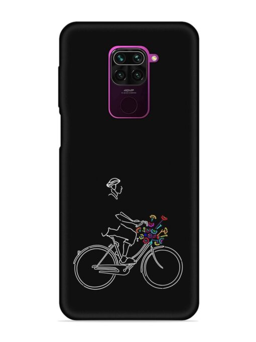 Minimalist Cycle Art Embossed Soft Silicone Case for Xiaomi Redmi Note 9 Zapvi