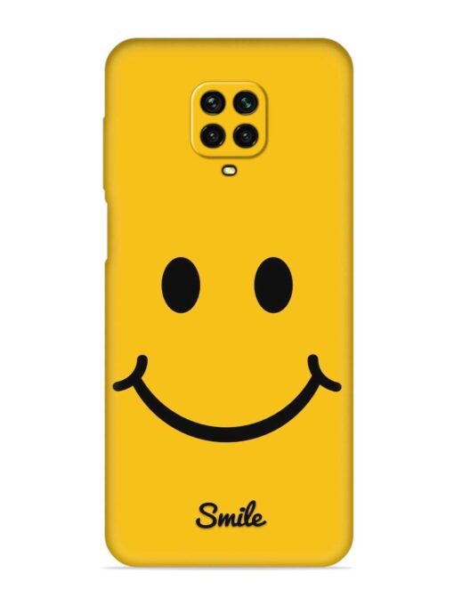 Yellow Smiley Embossed Soft Silicone Case for Xiaomi Redmi Note 9 Pro Zapvi