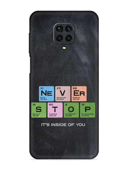 Never Stop It'S Inside Of You Embossed Soft Silicone Case for Xiaomi Redmi Note 9 Pro Zapvi