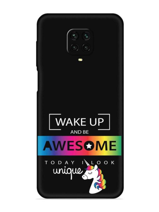 Inspirational Quote Unicorn Embossed Soft Silicone Case for Xiaomi Redmi Note 9 Pro