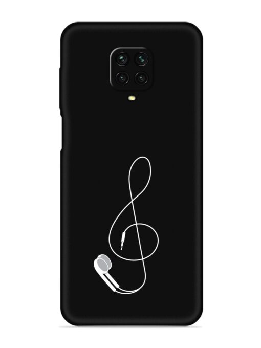 Music Earphone Vector Embossed Soft Silicone Case for Xiaomi Redmi Note 9 Pro Zapvi