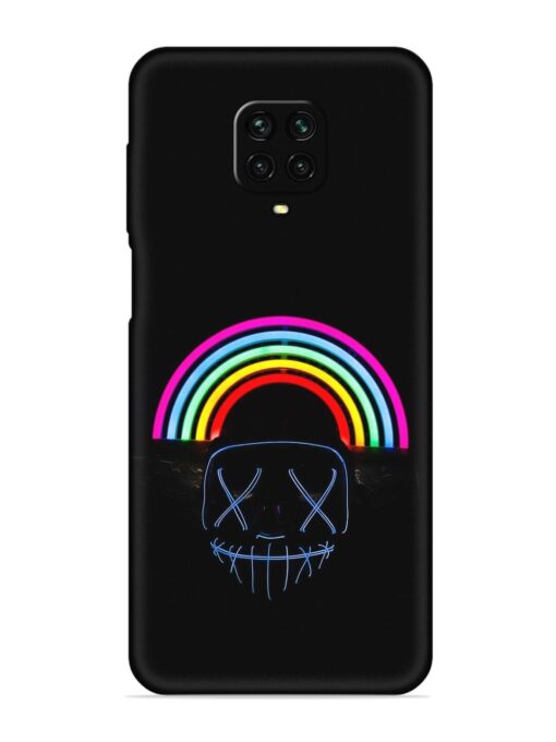 Mask Rainbow Embossed Soft Silicone Case for Xiaomi Redmi Note 9 Pro Zapvi