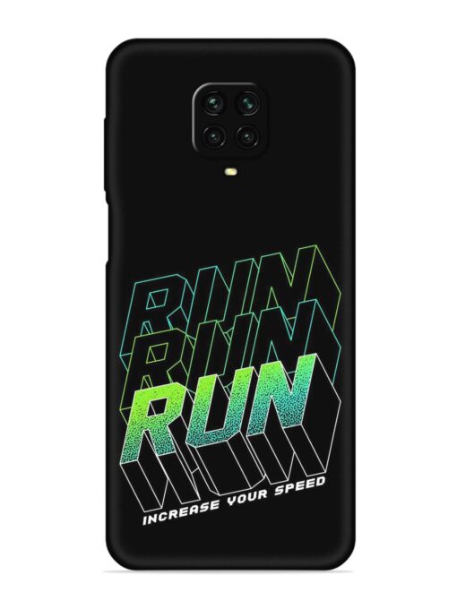 Run Embossed Soft Silicone Case for Xiaomi Redmi Note 9 Pro Zapvi