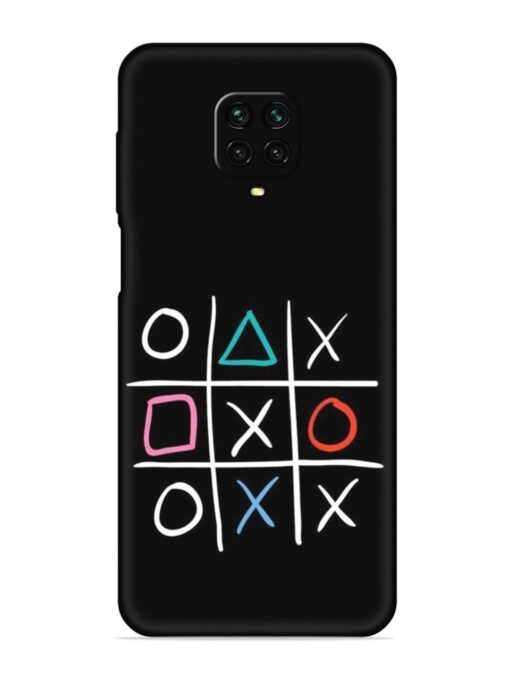 Super Neon Tic-Tac-Toe Embossed Soft Silicone Case for Xiaomi Redmi Note 9 Pro