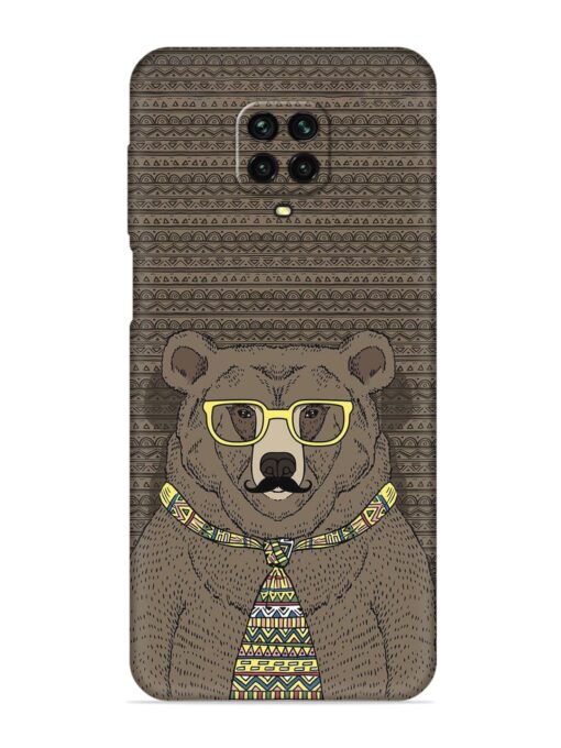 Grizzly Bear Embossed Soft Silicone Case for Xiaomi Redmi Note 9 Pro