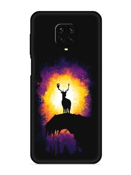 Elk Animal Art Embossed Soft Silicone Case for Xiaomi Redmi Note 9 Pro Zapvi