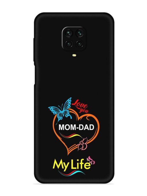 Love You Mom Dad Embossed Soft Silicone Case for Xiaomi Redmi Note 9 Pro Zapvi