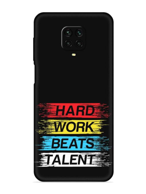 Hard Work Beats Embossed Soft Silicone Case for Xiaomi Redmi Note 9 Pro Max Zapvi