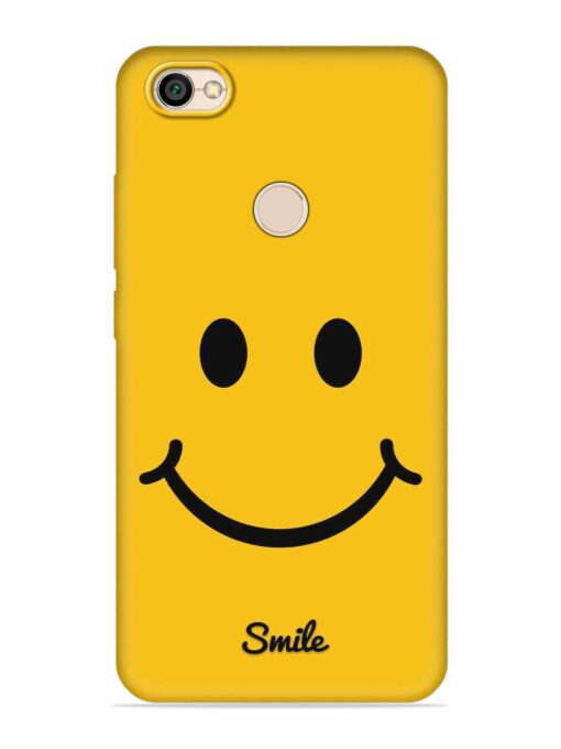 Yellow Smiley Embossed Soft Silicone Case for Xiaomi Redmi Y1 Zapvi