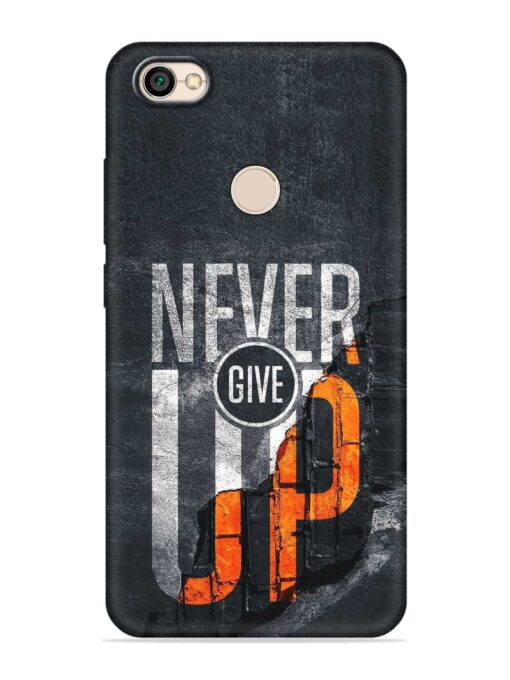 Never Give Up Embossed Soft Silicone Case for Xiaomi Redmi Y1 Zapvi