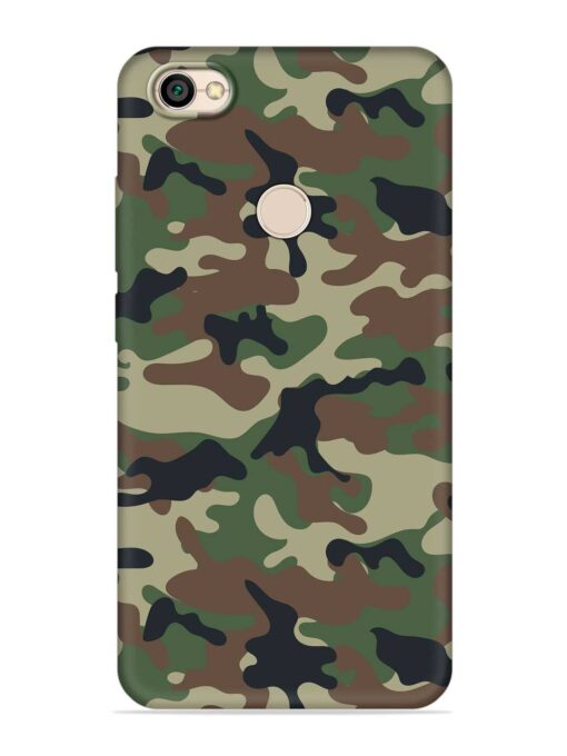 Army Military Camouflage Dark Green Embossed Soft Silicone Case for Xiaomi Redmi Y1 Zapvi