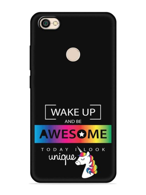 Inspirational Quote Unicorn Embossed Soft Silicone Case for Xiaomi Redmi Y1 Zapvi