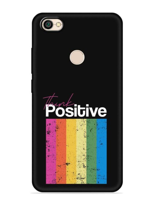 Think Positive Typography Embossed Soft Silicone Case for Xiaomi Redmi Y1 Zapvi