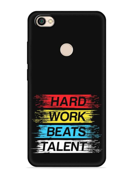 Hard Work Beats Embossed Soft Silicone Case for Xiaomi Redmi Y1 Zapvi