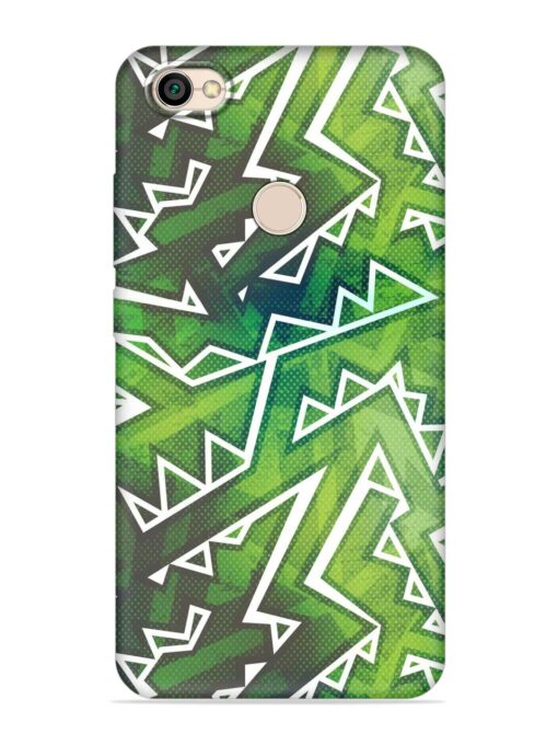 Green Graffiti Seamless Embossed Soft Silicone Case for Xiaomi Redmi Y1 Zapvi