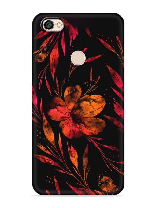 Red Flower Painting Embossed Soft Silicone Case for Xiaomi Redmi Y1 Zapvi