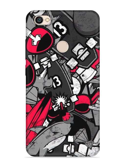 Fictional Doodle Embossed Soft Silicone Case for Xiaomi Redmi Y1 Zapvi