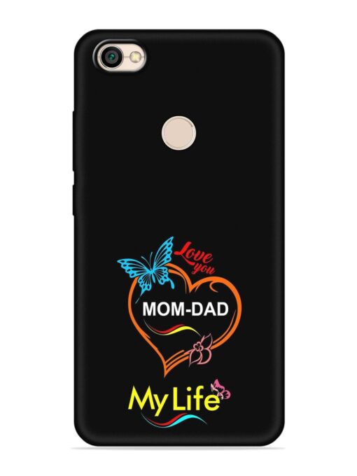 Love You Mom Dad Embossed Soft Silicone Case for Xiaomi Redmi Y1 Zapvi