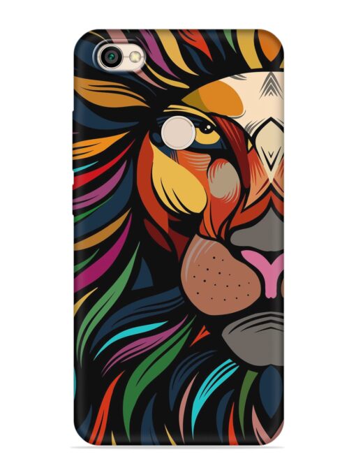 Trippy Lion Art Embossed Soft Silicone Case for Xiaomi Redmi Y1