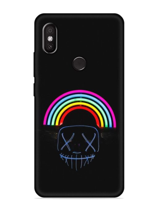 Mask Rainbow Embossed Soft Silicone Case for Xiaomi Redmi Y2