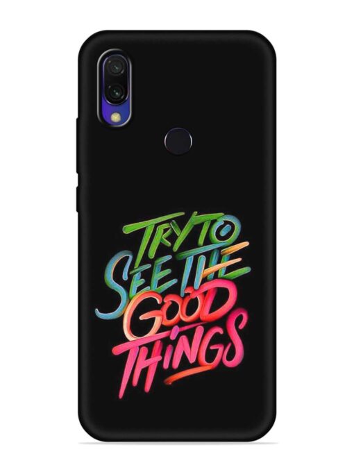 Try To See The Good Things Embossed Soft Silicone Case for Xiaomi Redmi Y3 Zapvi