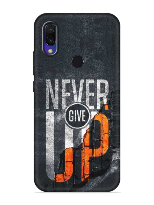 Never Give Up Embossed Soft Silicone Case for Xiaomi Redmi Y3 Zapvi