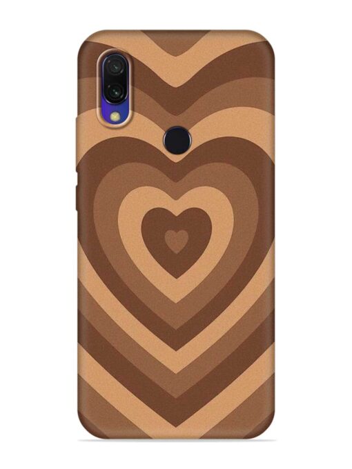 Brown Heart Embossed Soft Silicone Case for Xiaomi Redmi Y3 Zapvi