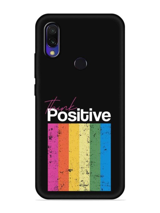 Think Positive Typography Embossed Soft Silicone Case for Xiaomi Redmi Y3 Zapvi