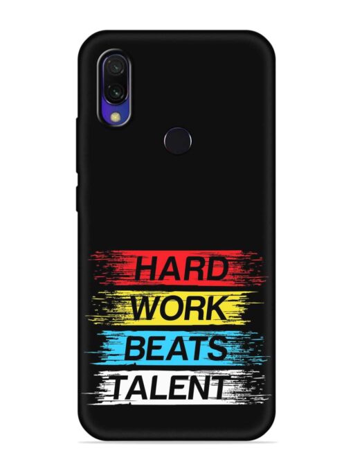 Hard Work Beats Embossed Soft Silicone Case for Xiaomi Redmi Y3