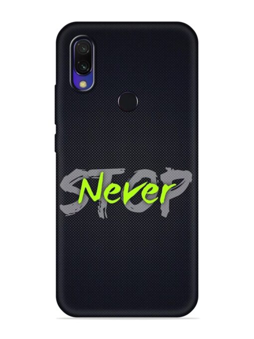 Never Stop Embossed Soft Silicone Case for Xiaomi Redmi Y3 Zapvi