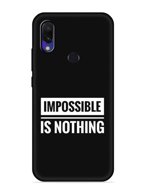 Impossible Is Nothing Embossed Soft Silicone Case for Xiaomi Redmi Y3 Zapvi