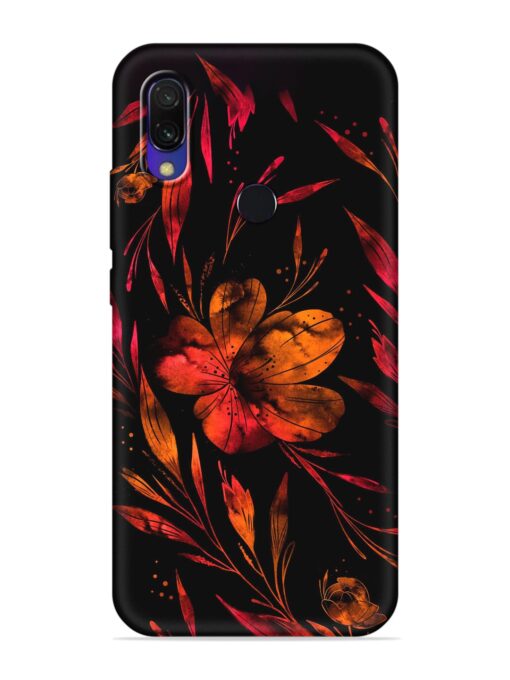 Red Flower Painting Embossed Soft Silicone Case for Xiaomi Redmi Y3 Zapvi