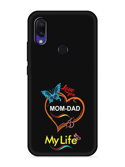 Love You Mom Dad Embossed Soft Silicone Case for Xiaomi Redmi Y3 Zapvi