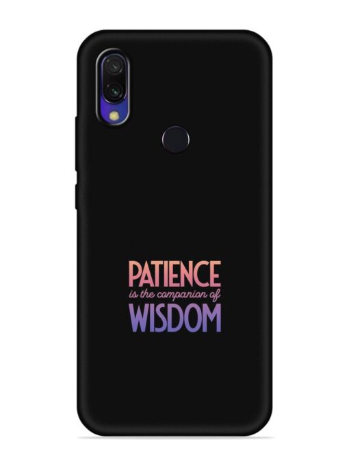 Patience Is The Embossed Soft Silicone Case for Xiaomi Redmi Y3 Zapvi