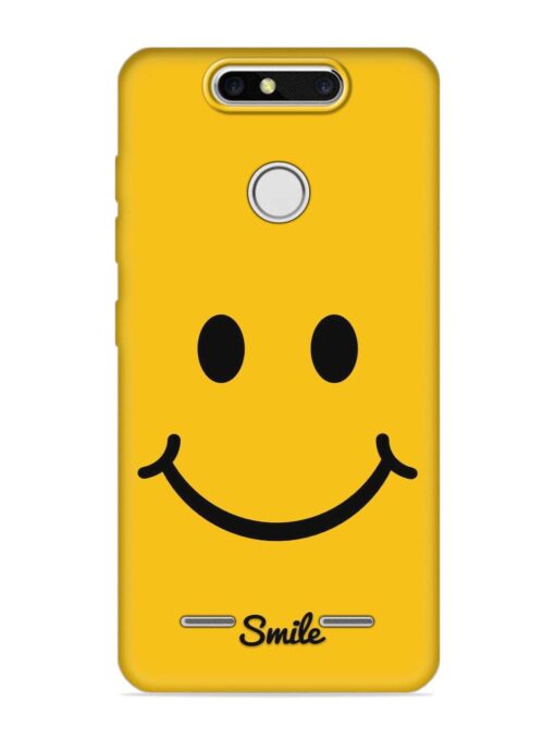 Yellow Smiley Embossed Soft Silicone Case for Zte Blade V8 Mini