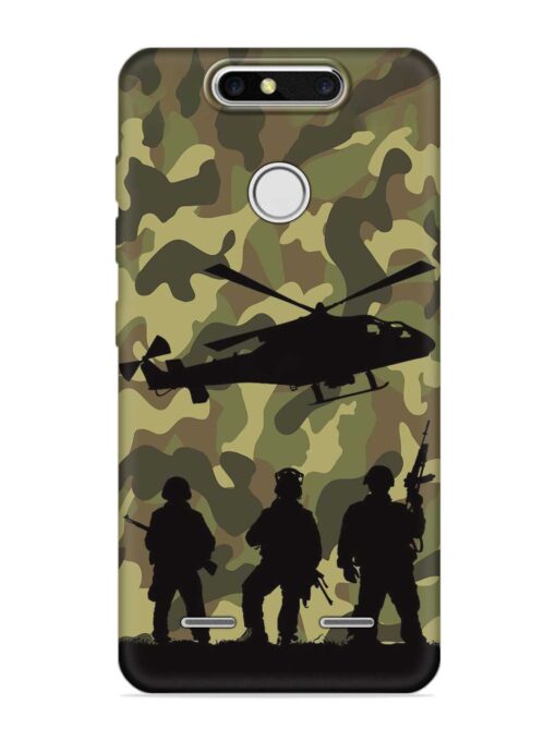 Army Heros Embossed Soft Silicone Case for Zte Blade V8 Mini Zapvi