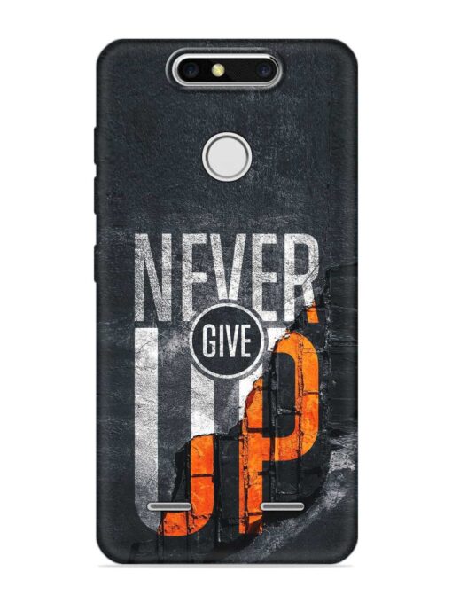 Never Give Up Embossed Soft Silicone Case for Zte Blade V8 Mini Zapvi