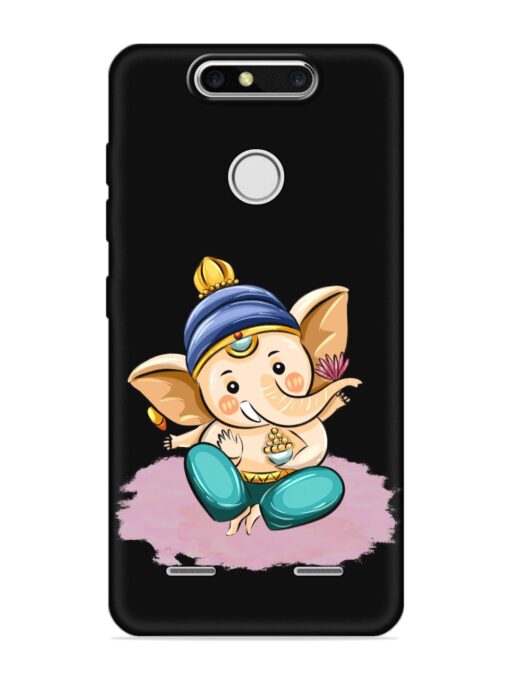 Bal Ganesh Vector Art Embossed Soft Silicone Case for Zte Blade V8 Mini Zapvi