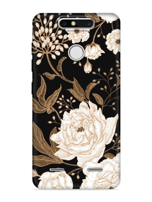 Peonies Roses Floral Embossed Soft Silicone Case for Zte Blade V8 Mini