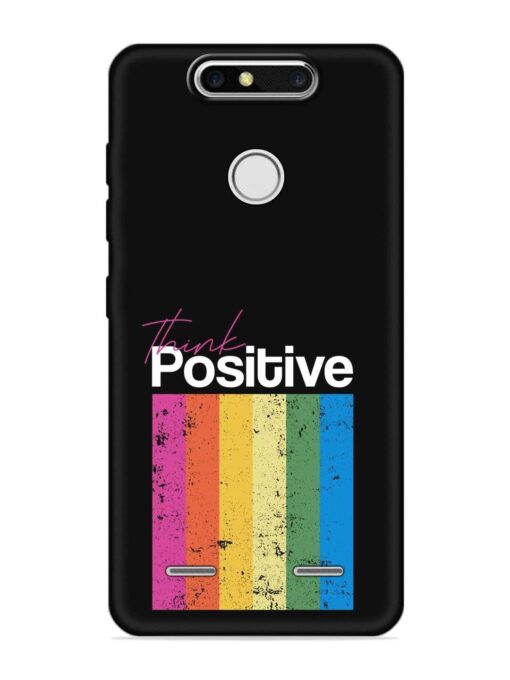 Think Positive Typography Embossed Soft Silicone Case for Zte Blade V8 Mini Zapvi