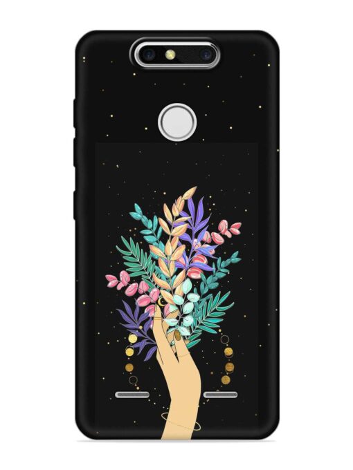 Flower On Hand Embossed Soft Silicone Case for Zte Blade V8 Mini Zapvi