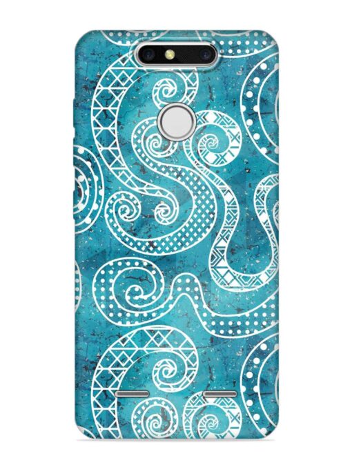 Vintage Curved Seamless Embossed Soft Silicone Case for Zte Blade V8 Mini Zapvi