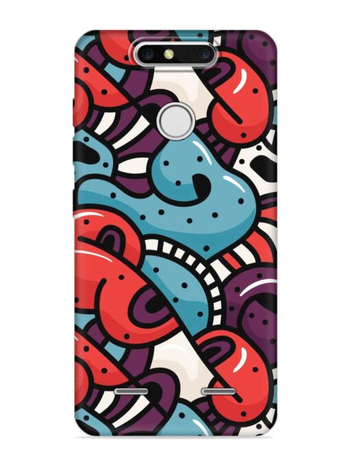 Seamless Backdrop Colorful Embossed Soft Silicone Case for Zte Blade V8 Mini