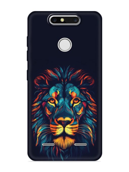 Colorful Lion Embossed Soft Silicone Case for Zte Blade V8 Mini Zapvi