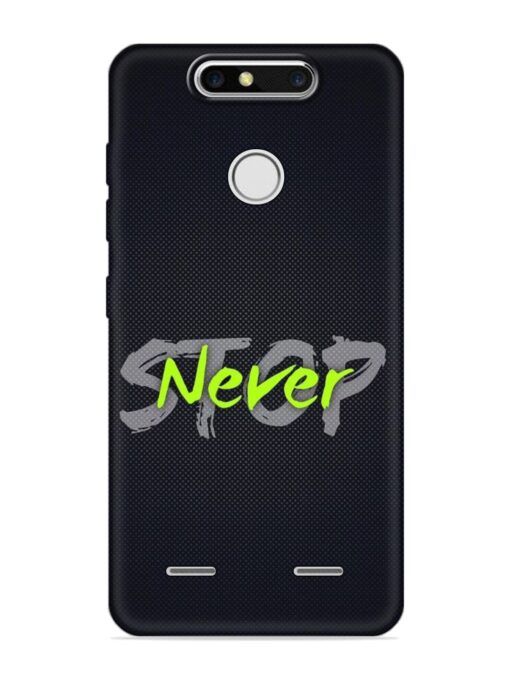 Never Stop Embossed Soft Silicone Case for Zte Blade V8 Mini