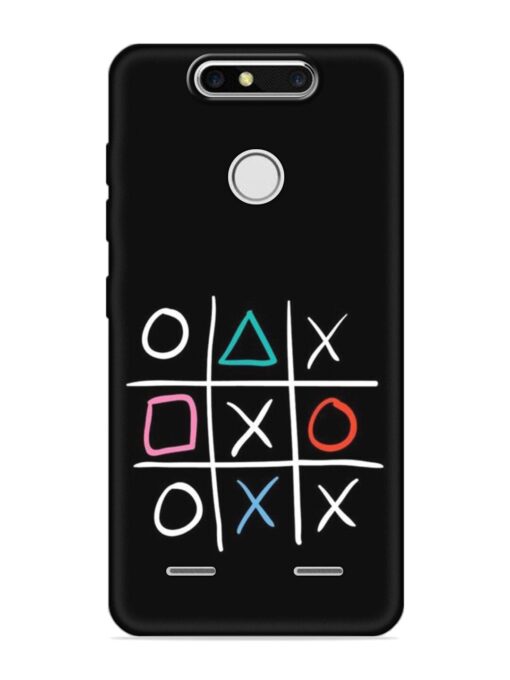 Super Neon Tic-Tac-Toe Embossed Soft Silicone Case for Zte Blade V8 Mini Zapvi