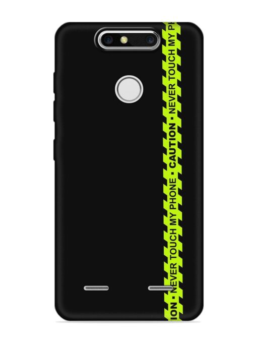 Never Touch My Phone Embossed Soft Silicone Case for Zte Blade V8 Mini